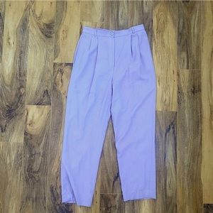 Vintage CARLISLE 100% Silk Pants // Lavender/Purple // Size 8 US women’s
